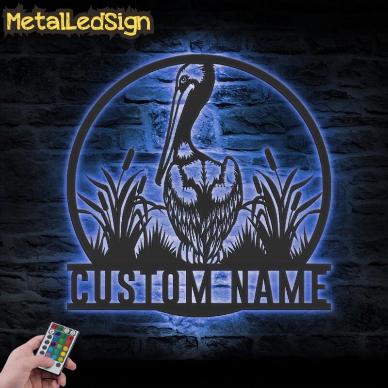 Custom-American-White-Pelican-Metal-Wall-Art-LED-Light-3.jpg