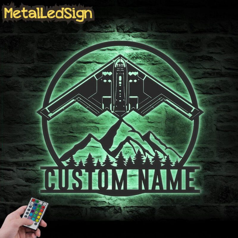 Custom Combat Aircraft Hangar Metal Wall Art Led Light - Image 4