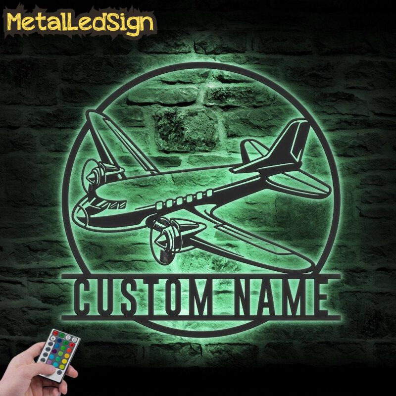 Custom Fighter Jet Pilot Metal Wall Art Led Light - Image 4