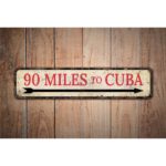 90-Miles-To-Cuba-Sign-Premium-Quality-Rustic-Metal-Sign-Images