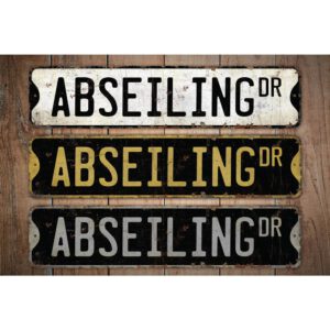 Abseiling-Premium-Quality-Rustic-Metal-Sign-Images