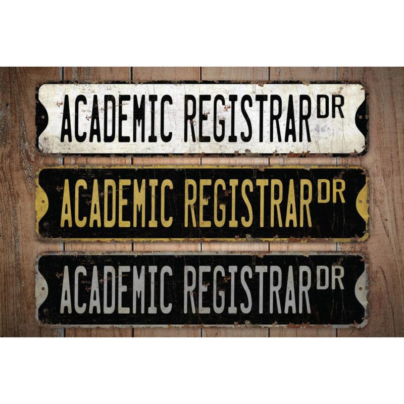 Academic-Registrar-Premium-Quality-Rustic-Metal-Sign-Images