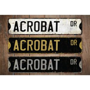 Acrobat-Premium-Quality-Rustic-Metal-Sign-Images