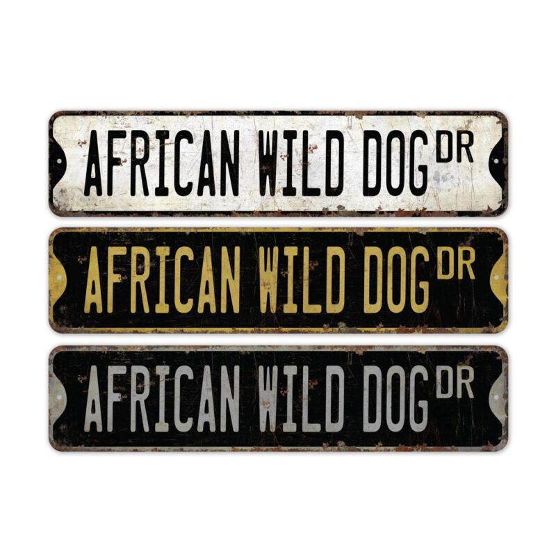 African-Wild-Dog-Premium-Quality-Rustic-Metal-Sign-2