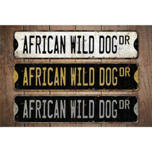 African-Wild-Dog-Premium-Quality-Rustic-Metal-Sign-Images