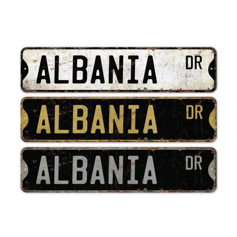 Albania-Premium-Quality-Rustic-Metal-Sign-2