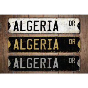 Algeria-Premium-Quality-Rustic-Metal-Sign-Images