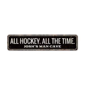 All-Hockey-All-the-Time-Premium-Quality-Rustic-Metal-Sign-2