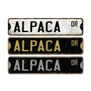 Alpaca-Premium-Quality-Rustic-Metal-Sign-2