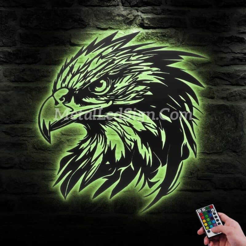 American-Eagle-Head-Metal-Wall-Art-Led-Light-5