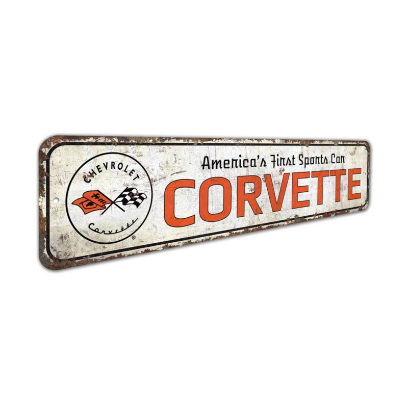 Americas-First-Sports-Car-Premium-Quality-Rustic-Metal-Sign-3