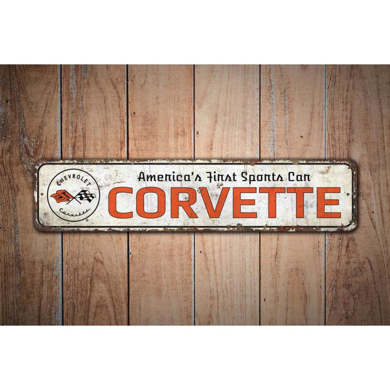 Americas-First-Sports-Car-Premium-Quality-Rustic-Metal-Sign-Images