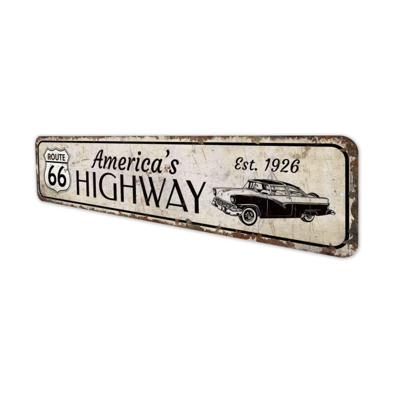 Americas-Highway-Premium-Quality-Rustic-Metal-Sign-4