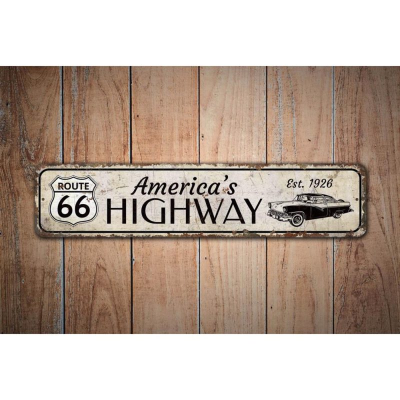 Americas-Highway-Premium-Quality-Rustic-Metal-Sign-Images