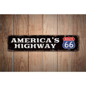 Americas-Highway-Sign-Premium-Quality-Rustic-Metal-Sign-Images