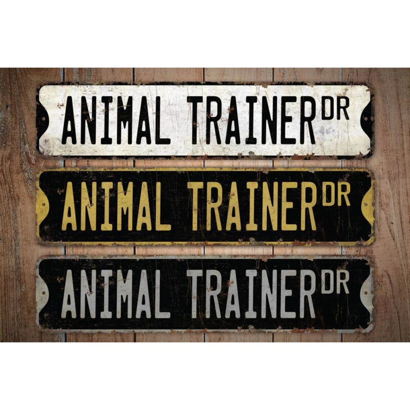 Animal-Trainer-Premium-Quality-Rustic-Metal-Sign-Images