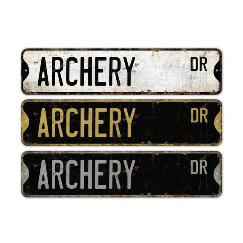 Archery-Premium-Quality-Rustic-Metal-Sign-2