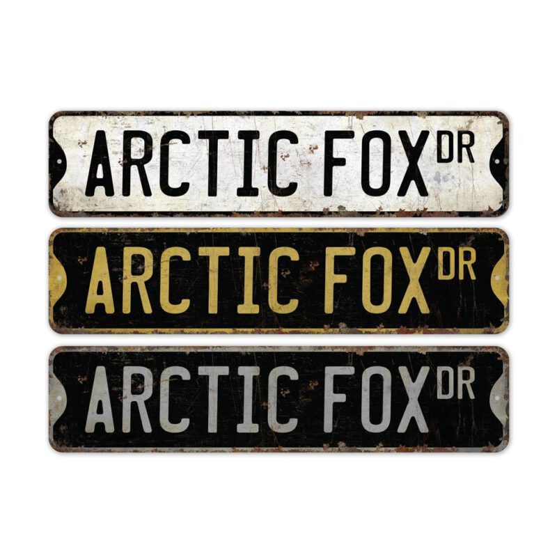 Arctic-Fox-Premium-Quality-Rustic-Metal-Sign-2