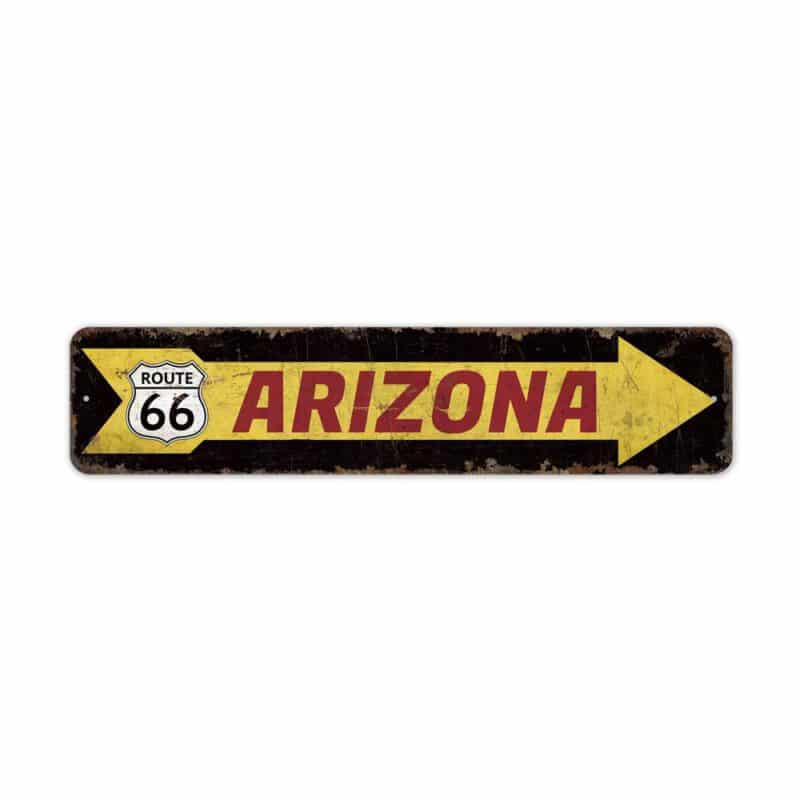 Arizona-Route-66-Premium-Quality-Rustic-Metal-Sign-2