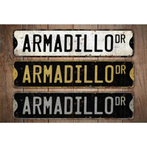 Armadillo-Premium-Quality-Rustic-Metal-Sign-Images