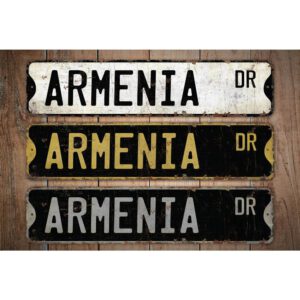 Armenia-Premium-Quality-Rustic-Metal-Sign-Images