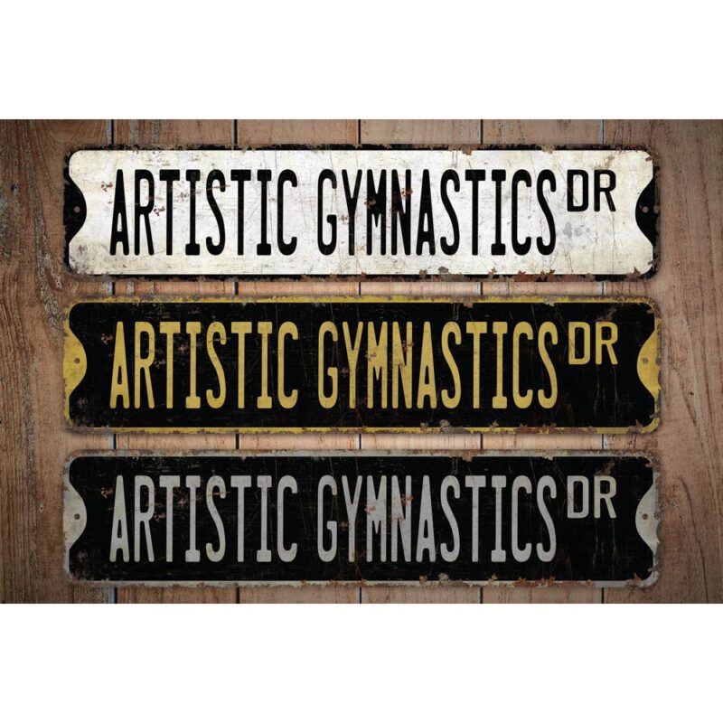 Artistic-Gymnastics-Premium-Quality-Rustic-Metal-Sign-Images