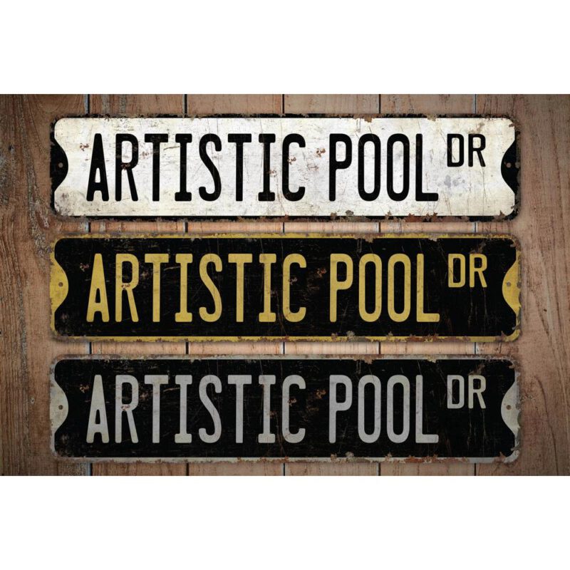 Artistic-Pool-Premium-Quality-Rustic-Metal-Sign-Images