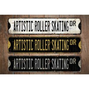 Artistic-Roller-Skating-Premium-Quality-Rustic-Metal-Sign-Images