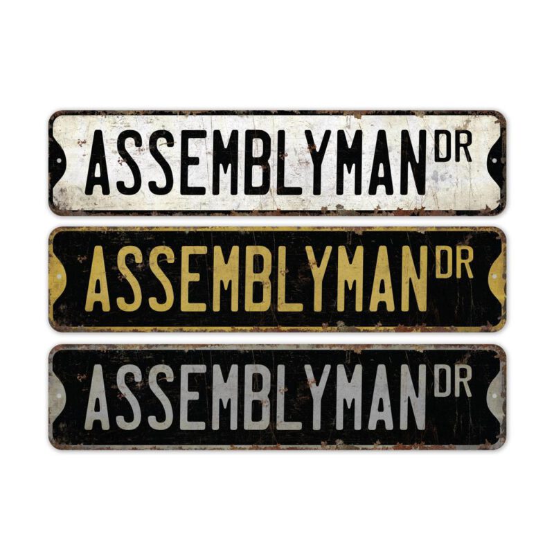 Assemblyman-Premium-Quality-Rustic-Metal-Sign-2