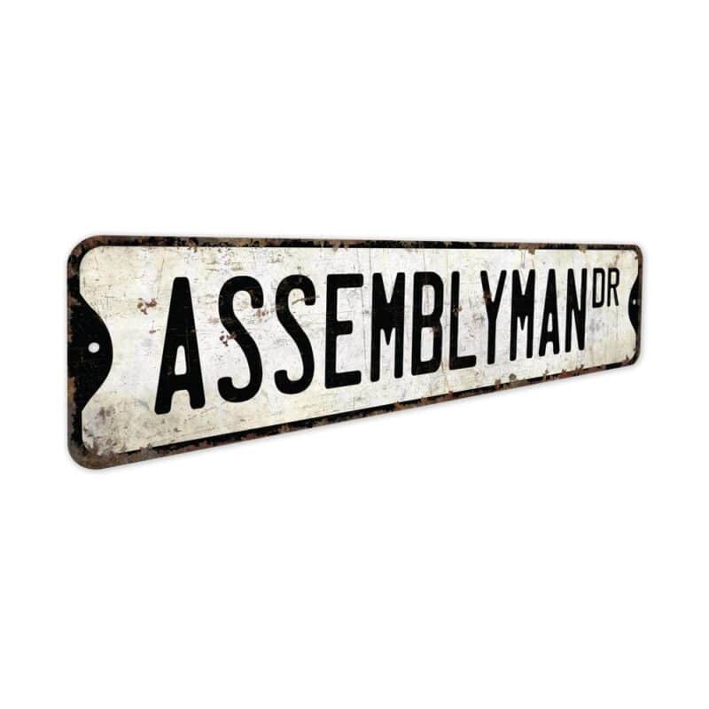 Assemblyman-Premium-Quality-Rustic-Metal-Sign-3