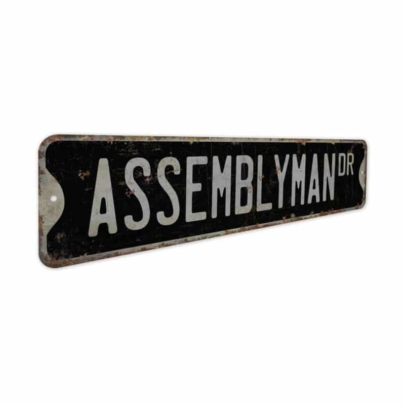 Assemblyman-Premium-Quality-Rustic-Metal-Sign-7