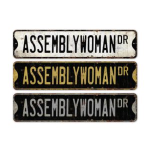 Assemblywoman-Premium-Quality-Rustic-Metal-Sign-2