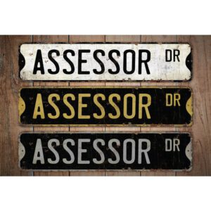 Assessor-Premium-Quality-Rustic-Metal-Sign-Images