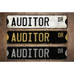 Auditor-Premium-Quality-Rustic-Metal-Sign-Images