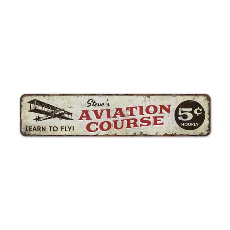 Aviation-Course-Sign-Premium-Quality-Rustic-Metal-Sign-2