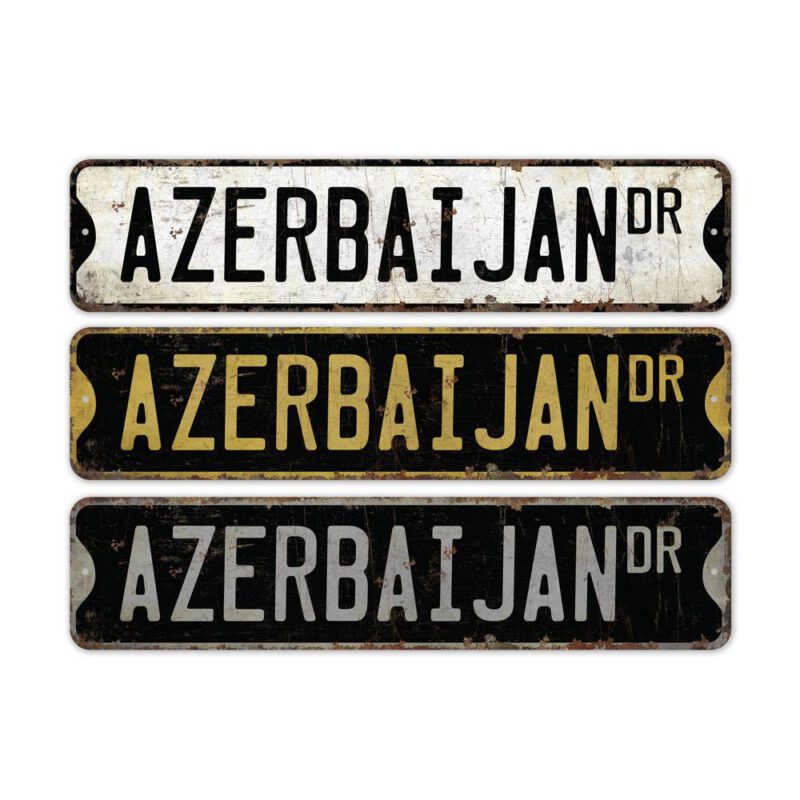 Azerbaijan-Premium-Quality-Rustic-Metal-Sign-2