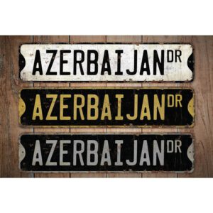 Azerbaijan-Premium-Quality-Rustic-Metal-Sign-Images