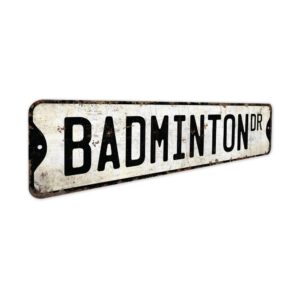 Badminton-Premium-Quality-Rustic-Metal-Sign-3