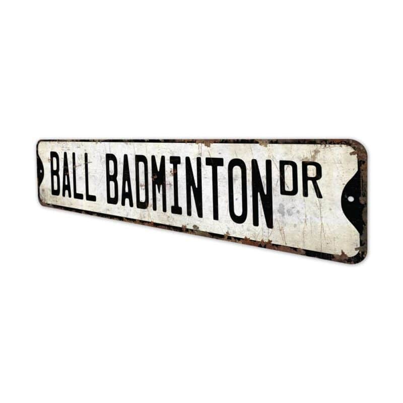 Ball-Badminton-Premium-Quality-Rustic-Metal-Sign-4