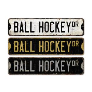 Ball-Hockey-Premium-Quality-Rustic-Metal-Sign-2