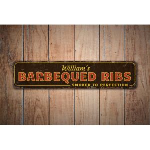 Barbequed-Ribs-Sign-Premium-Quality-Rustic-Metal-Sign-Images