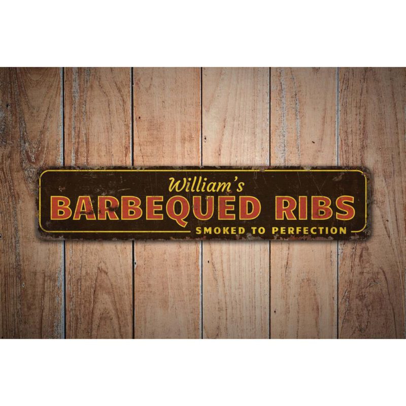 Barbequed-Ribs-Sign-Premium-Quality-Rustic-Metal-Sign-Images