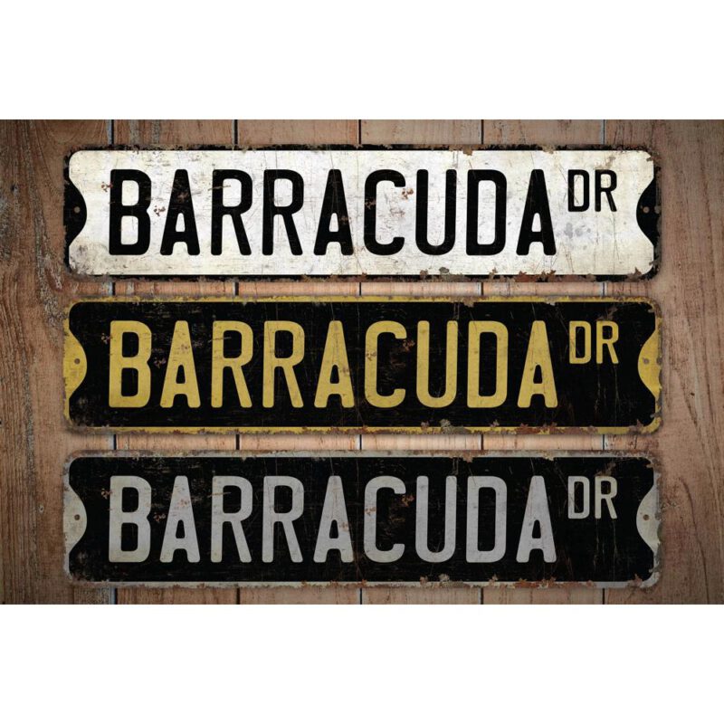 Barracuda-Premium-Quality-Rustic-Metal-Sign-Images