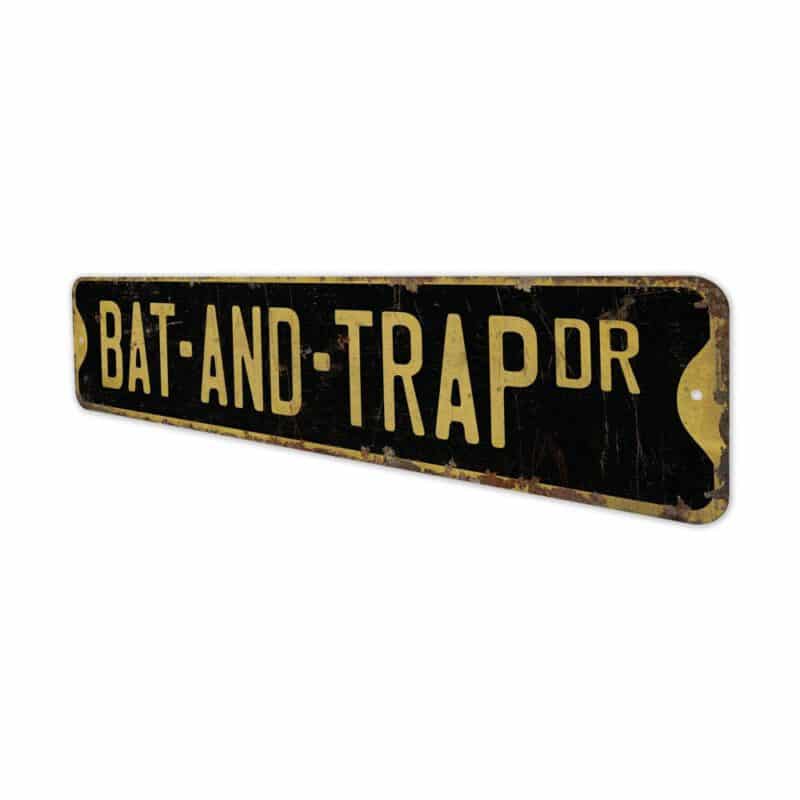 Bat-And-Trap-Premium-Quality-Rustic-Metal-Sign-6