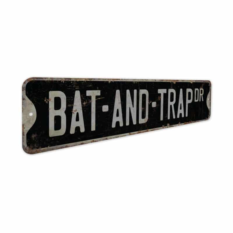 Bat-And-Trap-Premium-Quality-Rustic-Metal-Sign-7