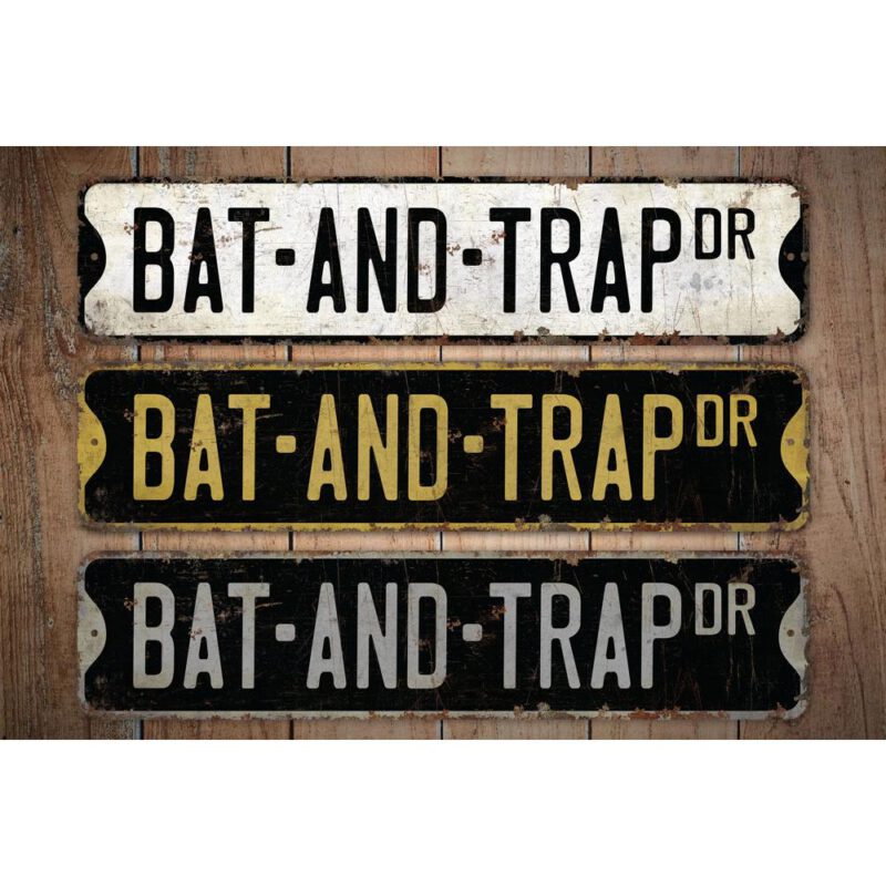 Bat-And-Trap-Premium-Quality-Rustic-Metal-Sign-Images