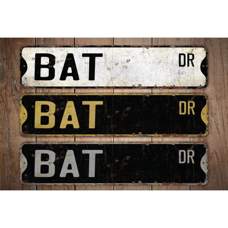 Bat-Premium-Quality-Rustic-Metal-Sign-Images