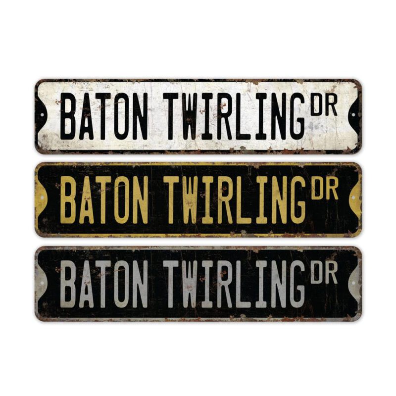 Baton-Twirling-Premium-Quality-Rustic-Metal-Sign-2