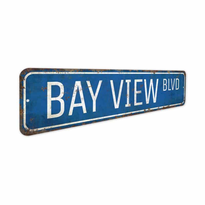 Bay-View-Boulevard-Premium-Quality-Rustic-Metal-Sign-3