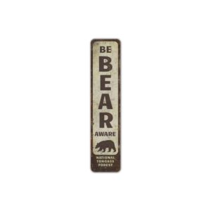 Be-Bear-Aware-Sign-Premium-Quality-Rustic-Metal-Sign-2